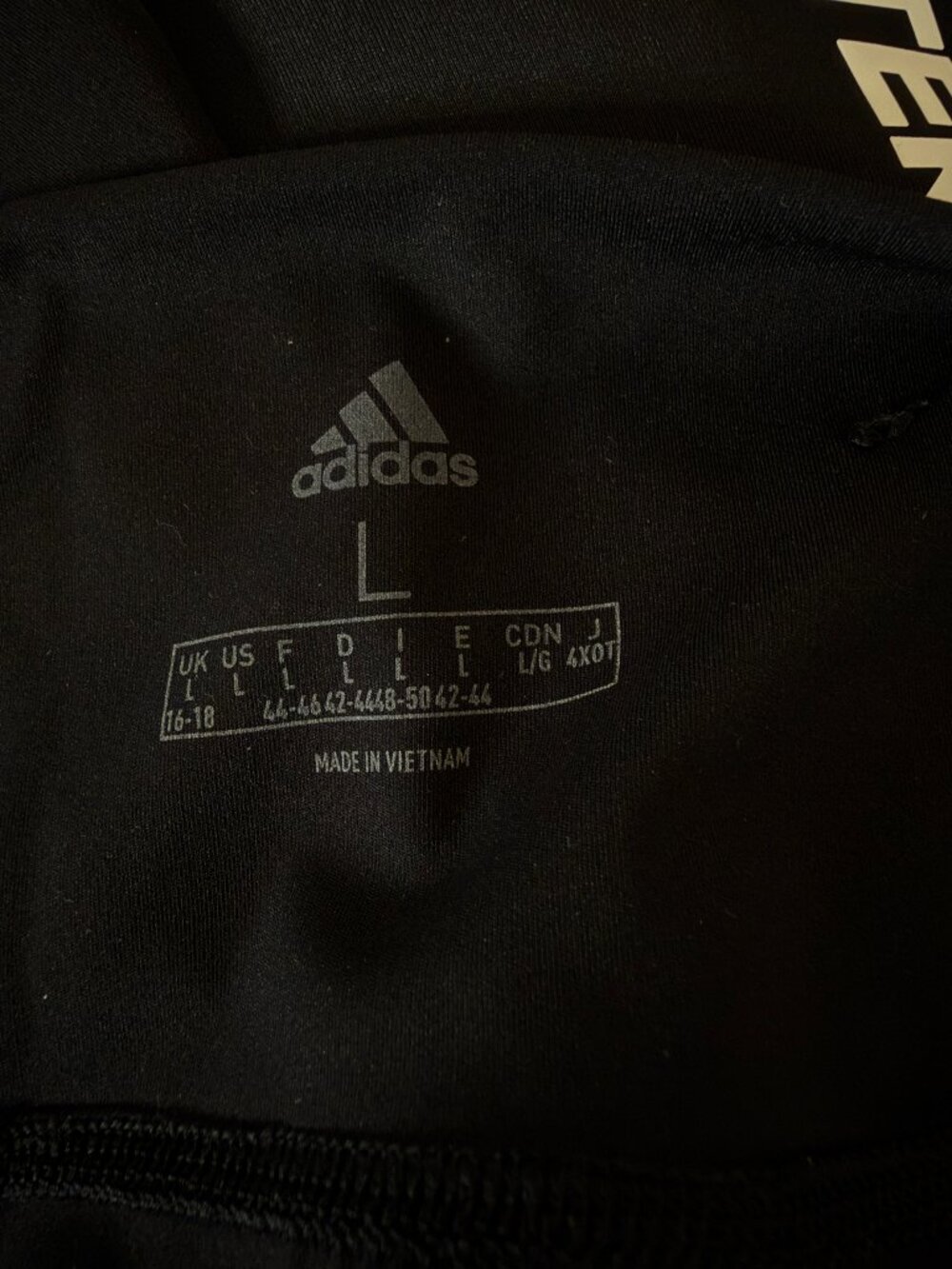 Adidas Yoga Pants Multi Leggings High Waist Athletic Active Black L - Picture 6 of 6